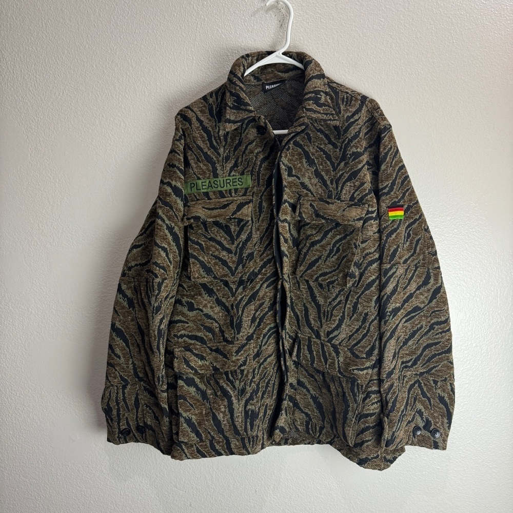 Pleasures Jungle Jacket Tiger Camo Brown Size XL